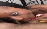 Brunette - Teen (18+) - Handjob - POV - Big Cock - Black - Cum on Tits - Fake Tits